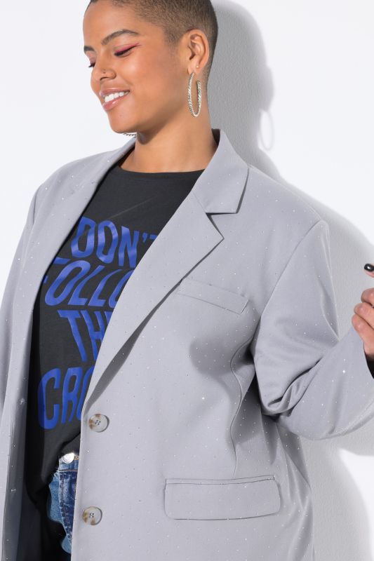 Oversized Rhinestoned Blazer