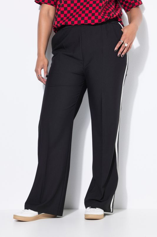 Side Stripe Elastic Waist Pants