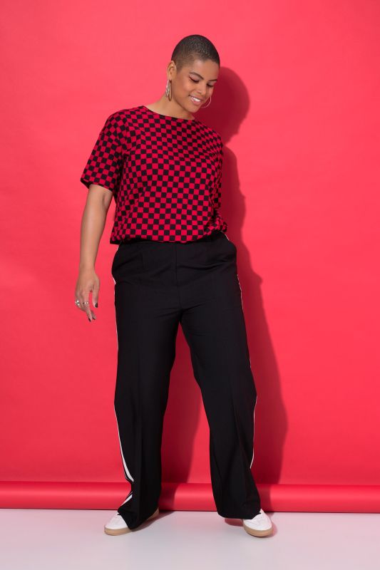 Side Stripe Elastic Waist Pants