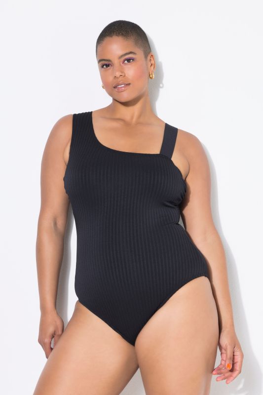 Textured Asymmetric Swimsuit