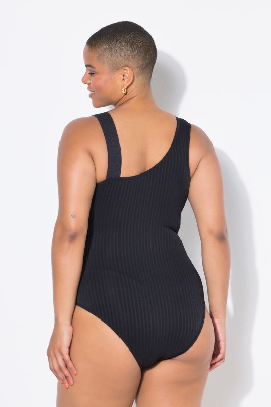 Textured Asymmetric Swimsuit