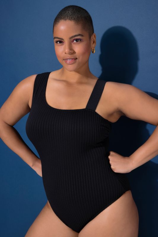 Textured Asymmetric Swimsuit