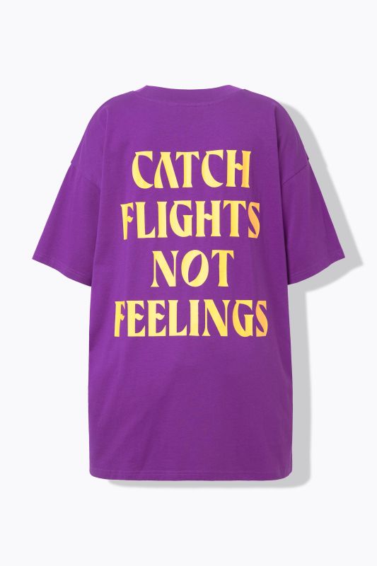 Catch Flights Not Feelings Oversized Graphic Tee