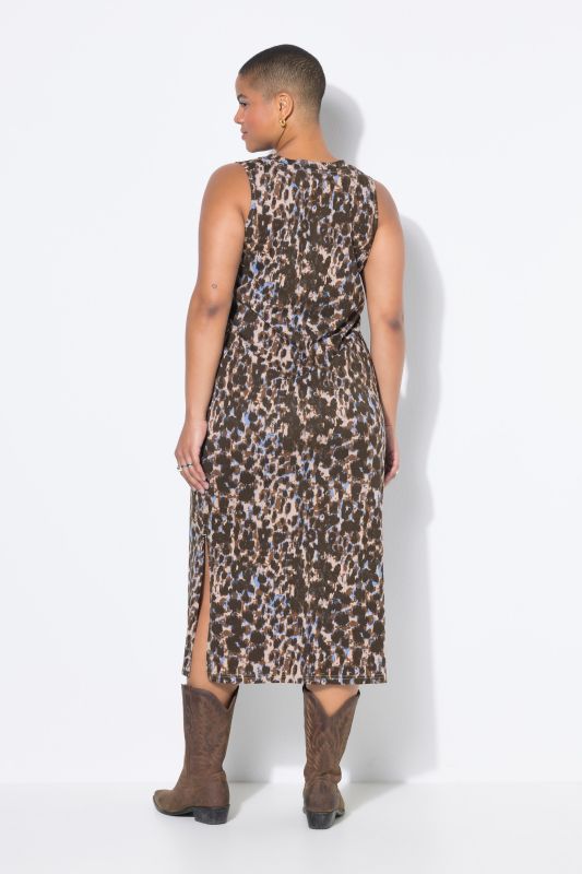 Straight Shape Leopard Print Dress