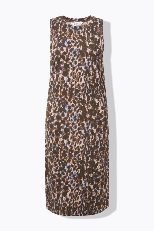 Straight Shape Leopard Print Dress