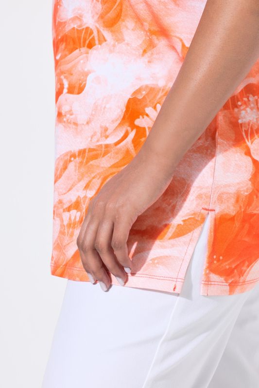 Rhinestone Detail Short Sleeve Marbled Tee