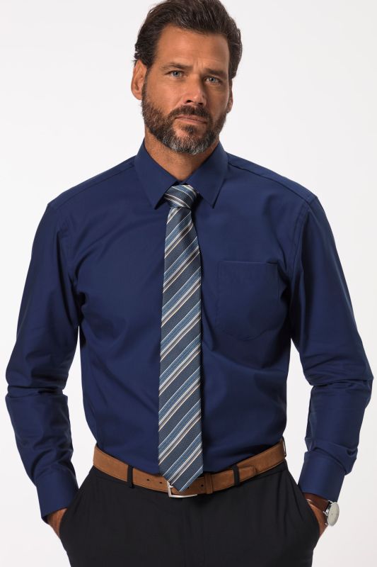 Shirt, business, non-iron, Kent collar, long sleeve, comfort fit, up to 8XL