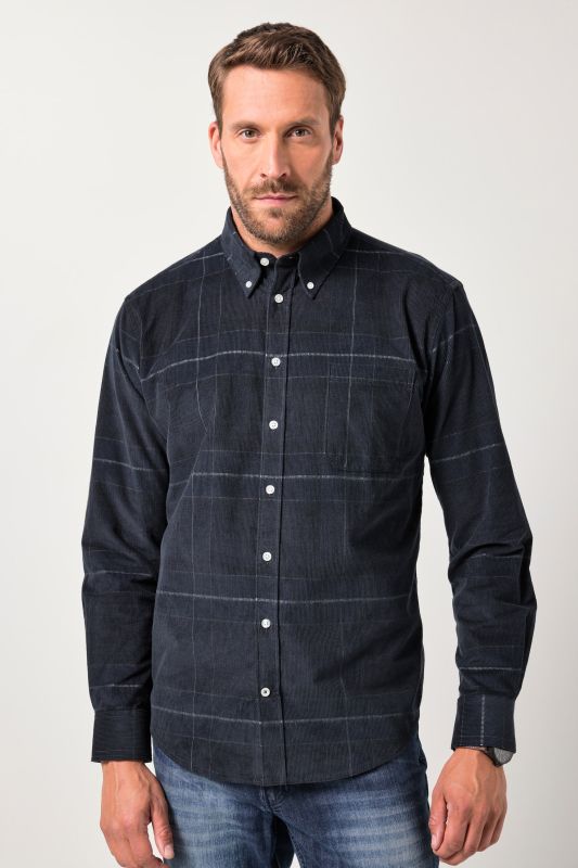 Corduroy check shirt
