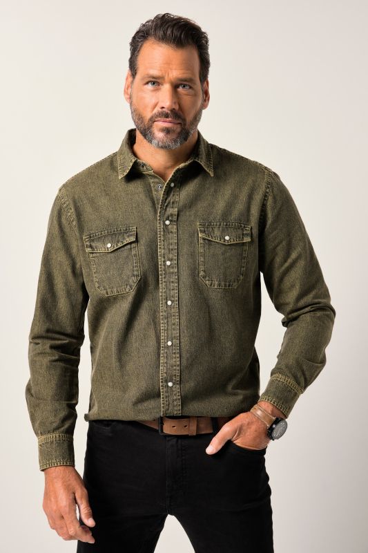 Colour denim shirt FLEXNAMIC®