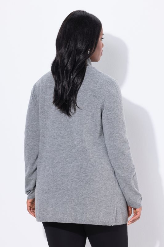 Merino Open Shape Shawl Collar Cardigan