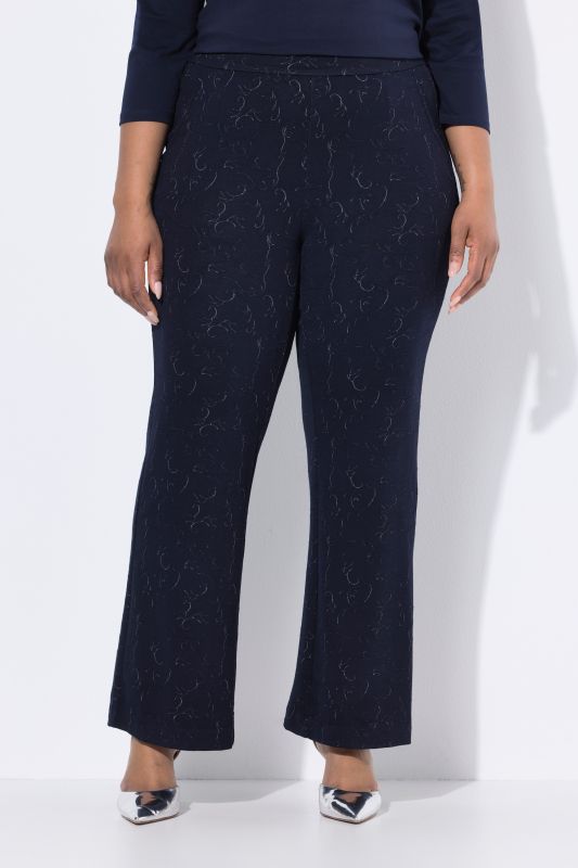 Jacquard Jersey Elastic Waist Pants