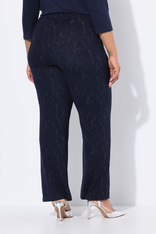 Jacquard Jersey Elastic Waist Pants