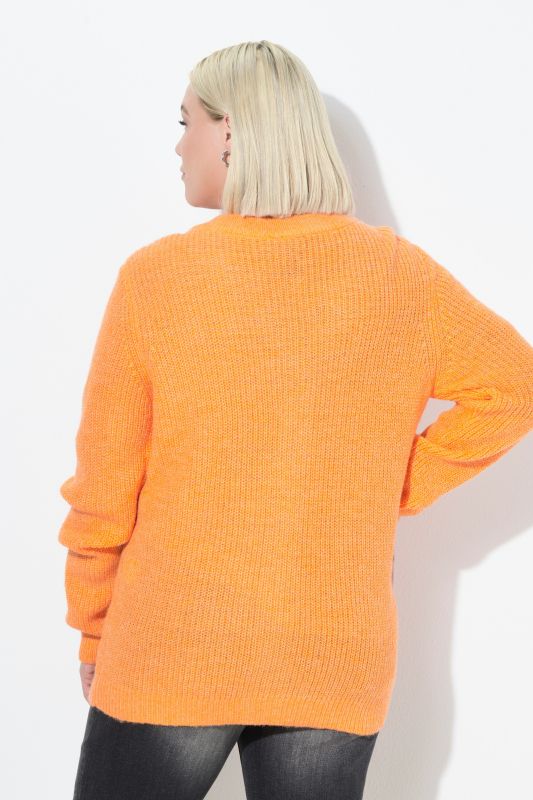 Patent Knit Zip-Up Wool Blend Cardigan