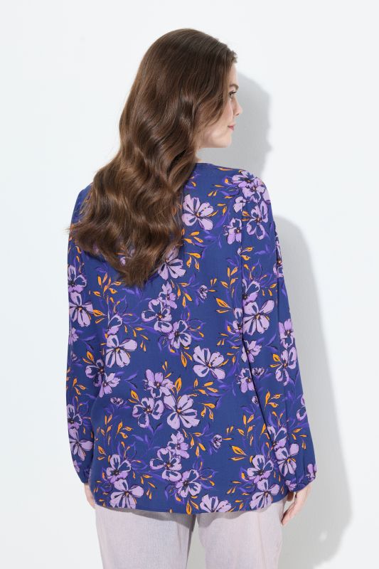 Floral Print Long Sleeve Blouse
