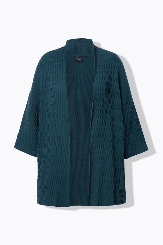 Textured Knit Open Shape Cardigan
