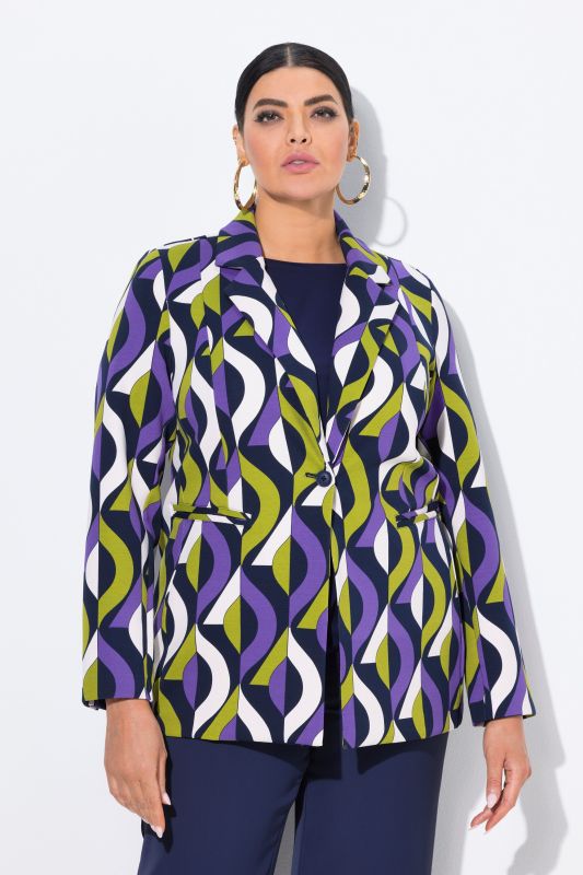 Geometric Print Punto di Roma Blazer