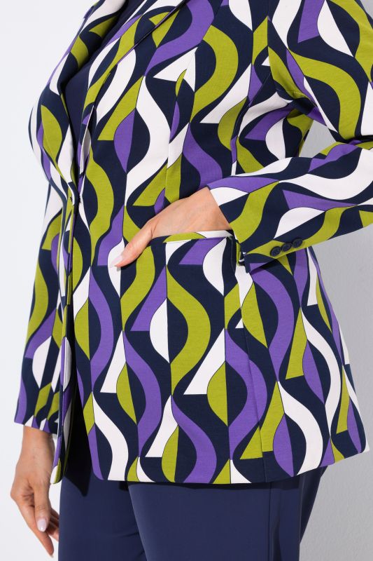 Geometric Print Punto di Roma Blazer