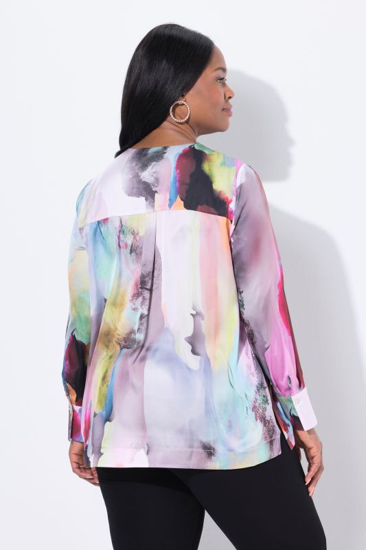 Watercolor Silk Blouse