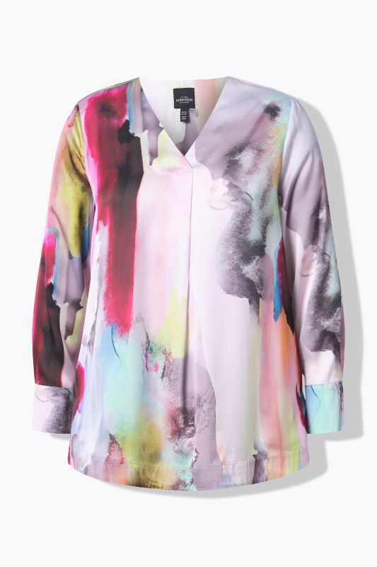 Watercolor Silk Blouse
