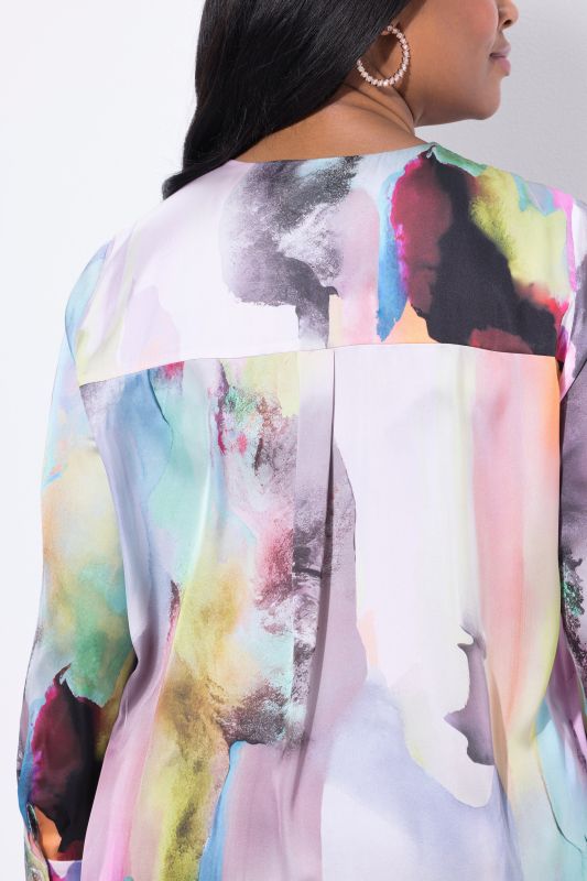 Watercolor Silk Blouse