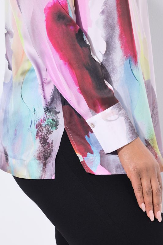 Watercolor Silk Blouse