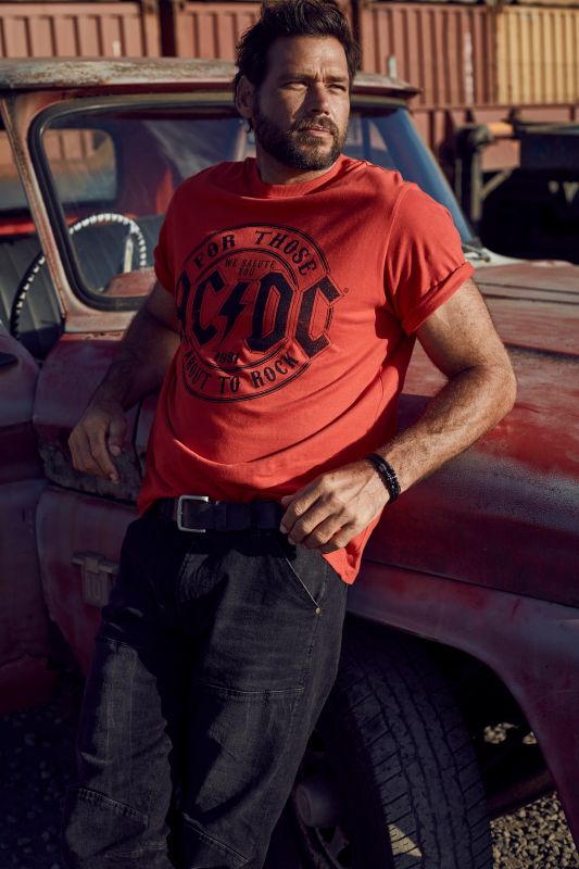 Large AC/DC Print Front Tee