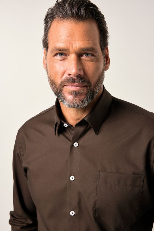 Shirt, business, non-iron, Kent collar, long sleeve, comfort fit, up to 8XL