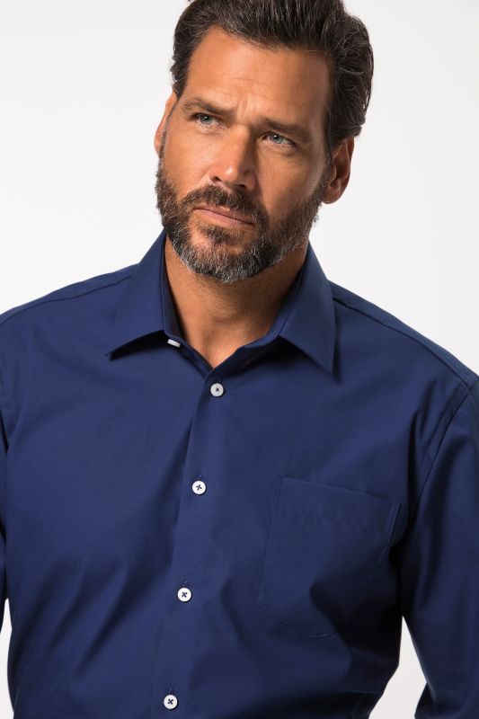 Shirt, business, non-iron, Kent collar, long sleeve, comfort fit, up to 8XL