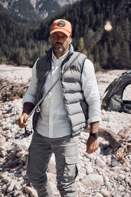 JP1880 quilted gilet, outdoor, stand-up collar, zip, up to 8 XL