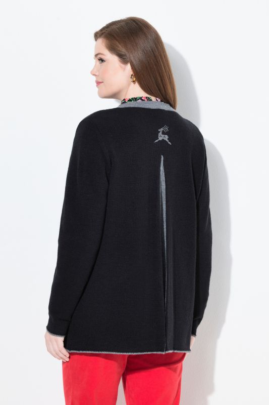 Traditional Button Front Long Sleeve Cardigan