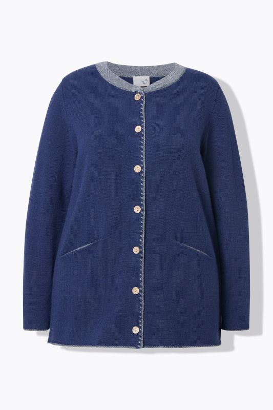 Traditional Button Front Long Sleeve Cardigan