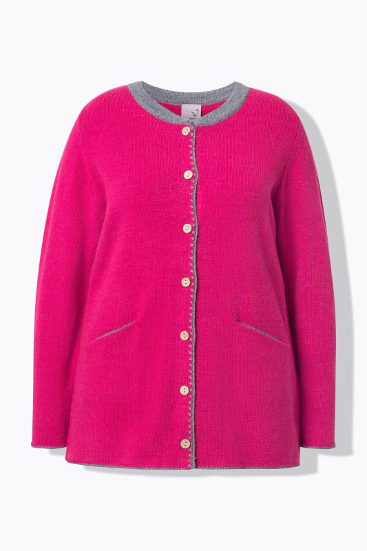 Traditional Button Front Long Sleeve Cardigan