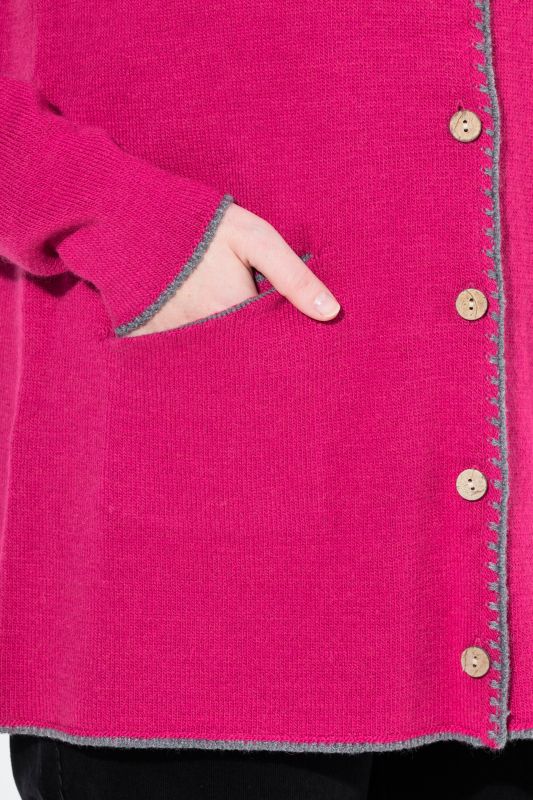 Traditional Button Front Long Sleeve Cardigan