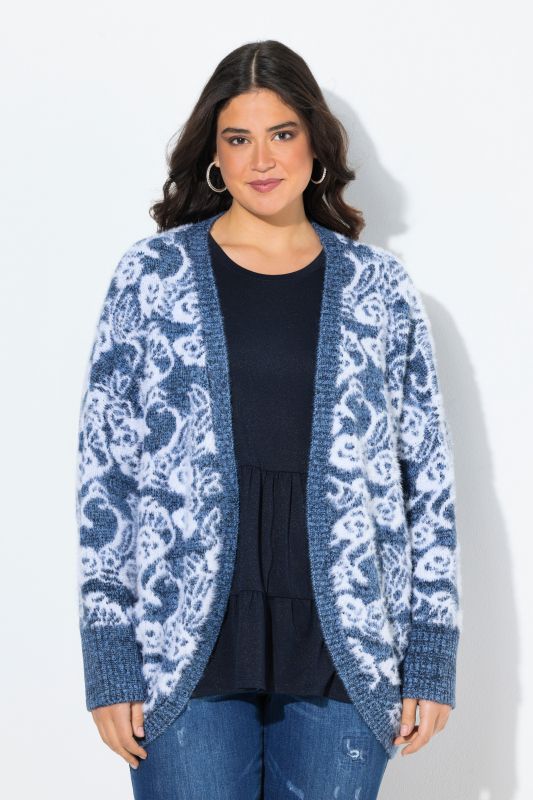 Egg-Shaped Floral Cardigan
