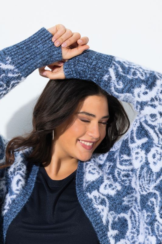 Egg-Shaped Floral Cardigan