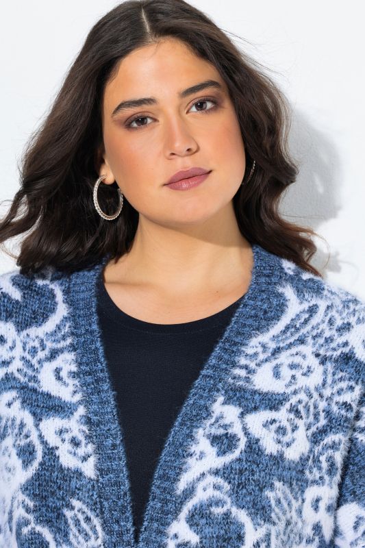 Egg-Shaped Floral Cardigan