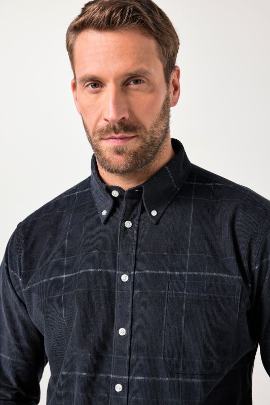 Corduroy check shirt