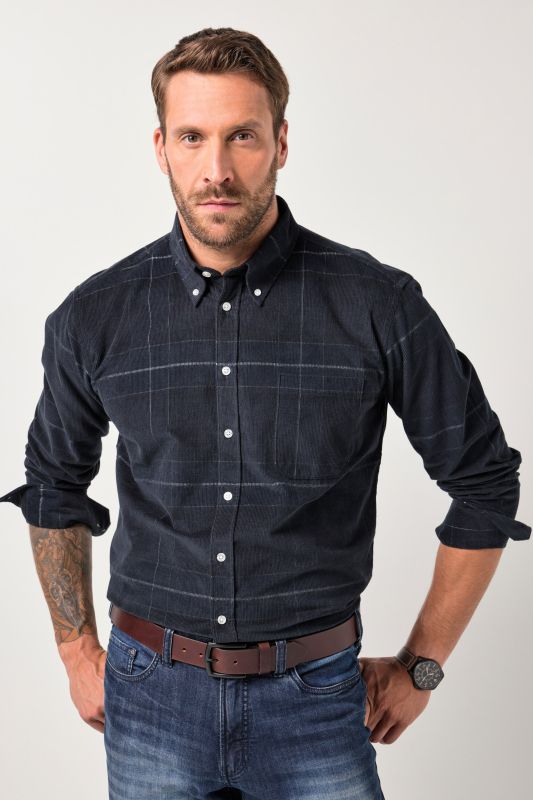 Corduroy check shirt