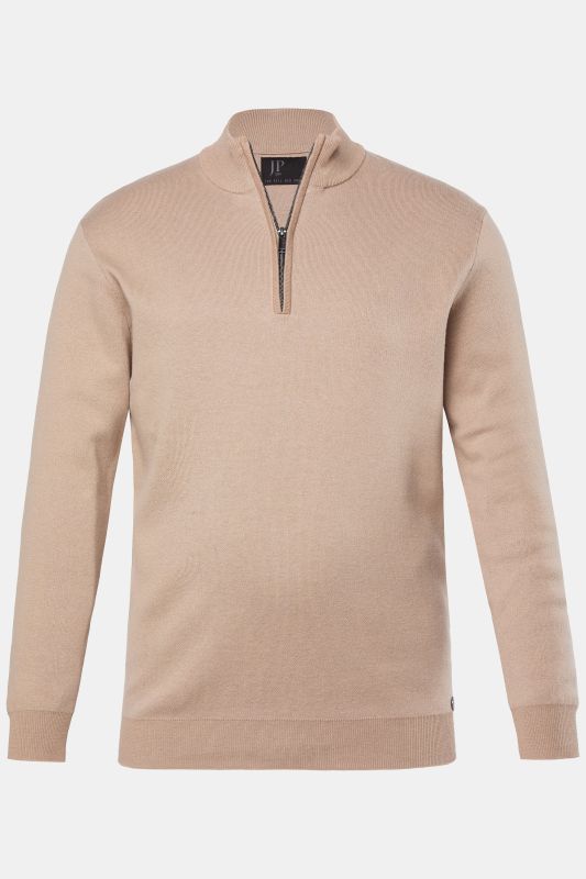 Fine-knit half-zip