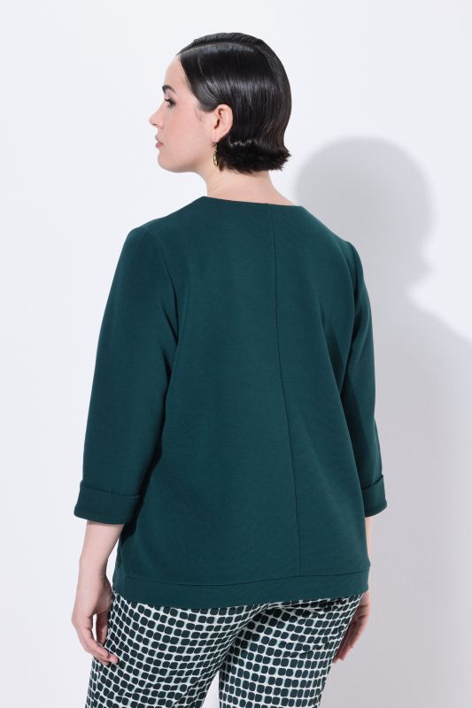 Lightly Textured 3/4 Sleeve Tee