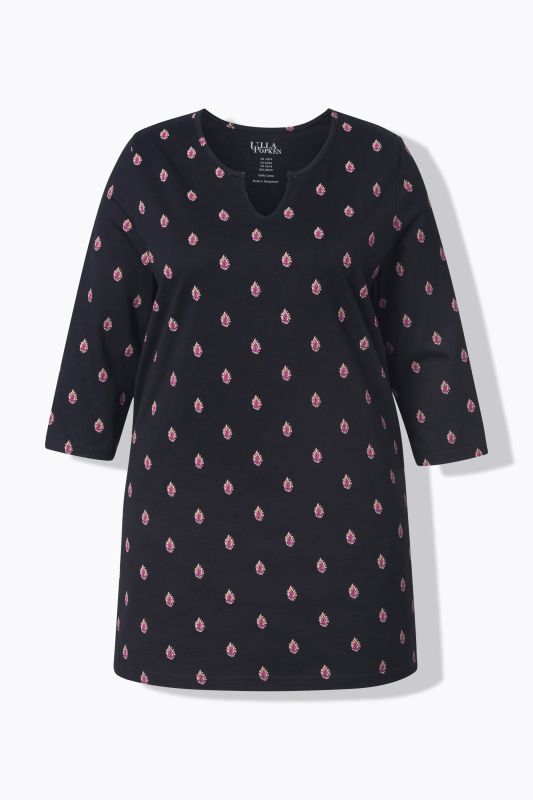 Minimal Print Empire Knit Tunic