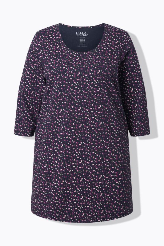 Calico Floral Print Empire Knit Tunic