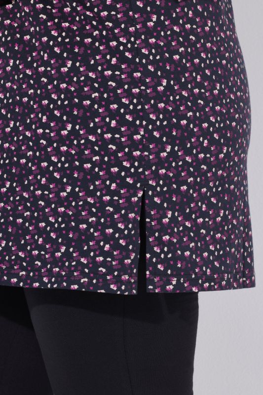 Calico Floral Print Empire Knit Tunic