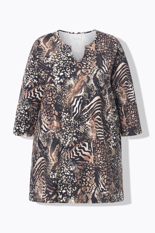 Animal Print Empire Knit Tunic