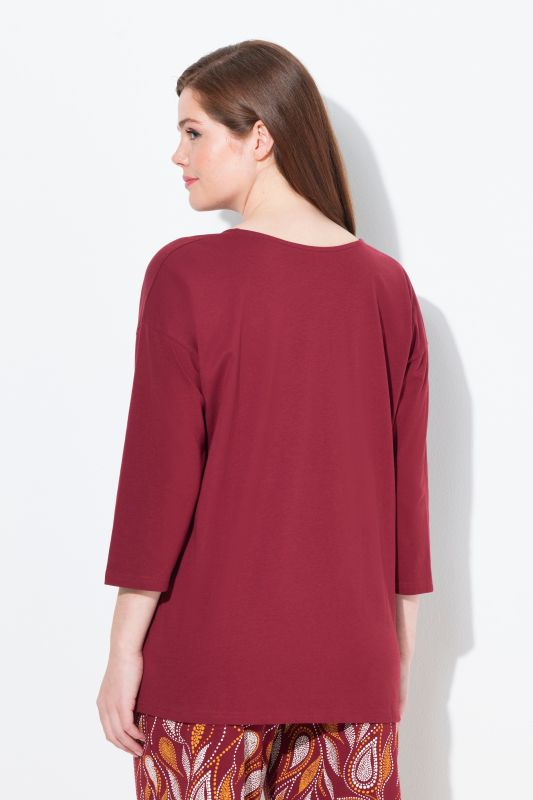 Eco Cotton 3/4 Sleeve V-Neck Pajama Tee