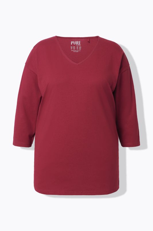 Eco Cotton 3/4 Sleeve V-Neck Pajama Tee
