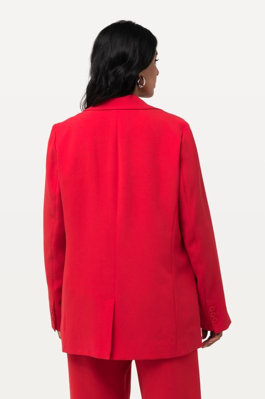 Triacetate Blend Lapel Collar Fully Lined Blazer