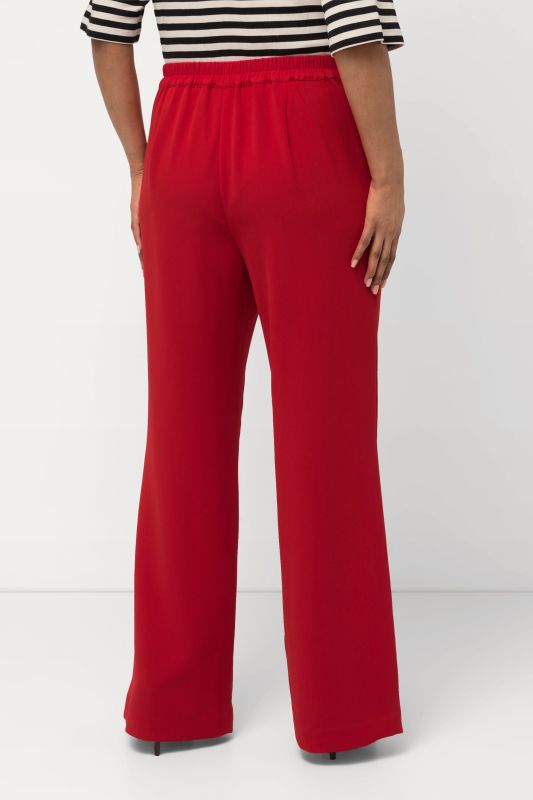 Triacetate Blend Wide Straight Leg Suit Pants