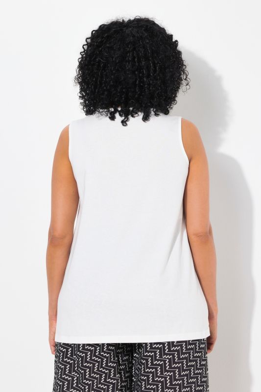 Keyhole Cutout Sweetheart Neckline Tank Top