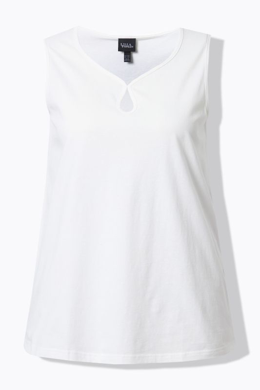 Keyhole Cutout Sweetheart Neckline Tank Top